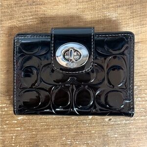 Coach Glossy Black Wallet